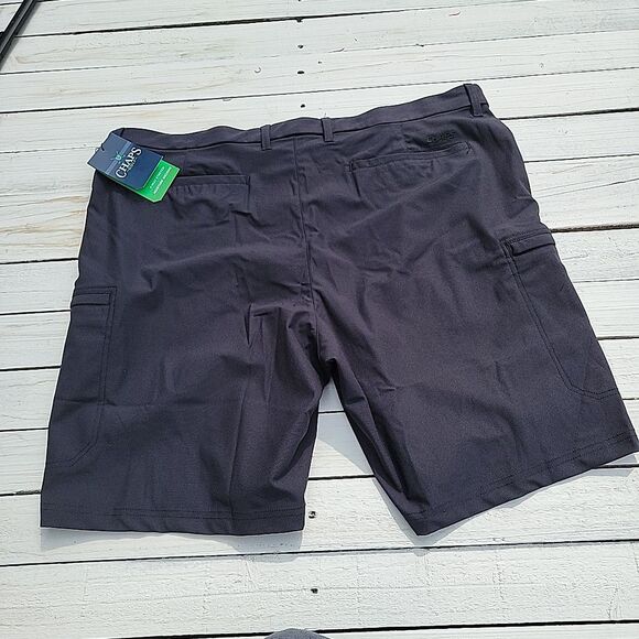 Chaps Golf Mens Shorts Size 40 Black Onix Flat Front Stretch Zip Pockets New - Picture 3 of 6